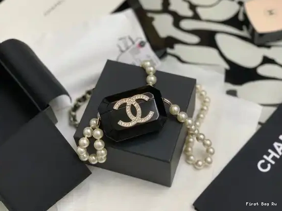 First Bag Ru CHANEL PRO AIRPODS NECKLACE CASE 0629